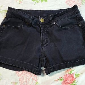 Black Jean shorts